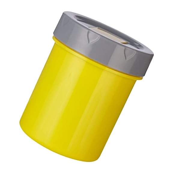 WHAMVOX 1Set Insulated Food Container for General Users with Sealing Feature Round Yellow PP and Stainless Steel