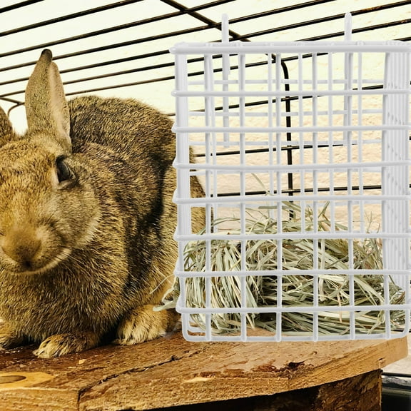 WHAMVOX 1Set Metal Frame Hay Feeder for Rabbits Simple Design Bunny Supplies