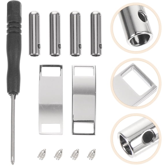 WHAMVOX 1Set Metal Shoelaces Tips Ends Zinc Alloy For Diy Crafts And