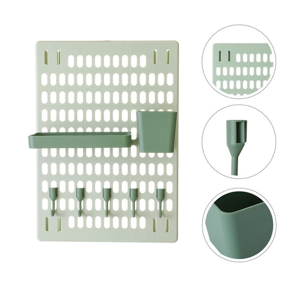 ROMANSENTIAL 1Set Punch Wall Storage Rack Plastic Hanging Holder for Bathroom Kitchen Sundries