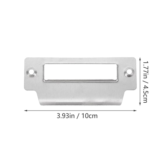 COMPUKAS White Metal Replacement Lock Strike Plate Set, Rectangular, 3.9 x 1.8 Inches, 1 Pack for Door Security