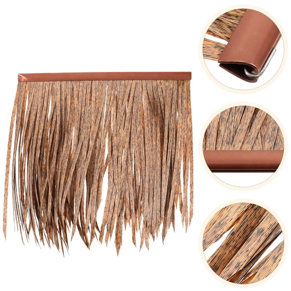 WHAMVOX 1Set Simulation Artificial Thatch for Garden Landscape with Fire Retardant and Weatherproof 20.1x19.7x0.6in