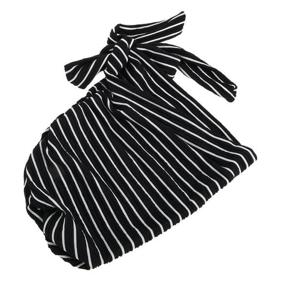 WHAMVOX 1Set Stripy Headband Beanie Head Scarf Versatile Styling Comfortable Head Wrap
