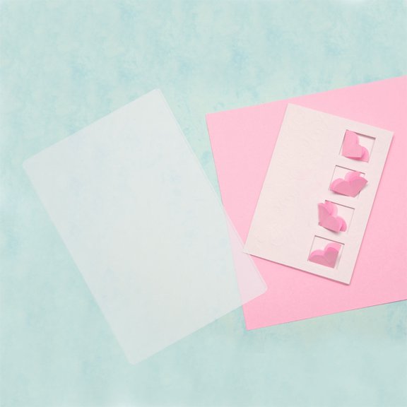 WHAMVOX Embossing Pad Transparent Acrylic 1Set 7.7X5.9X0.08In