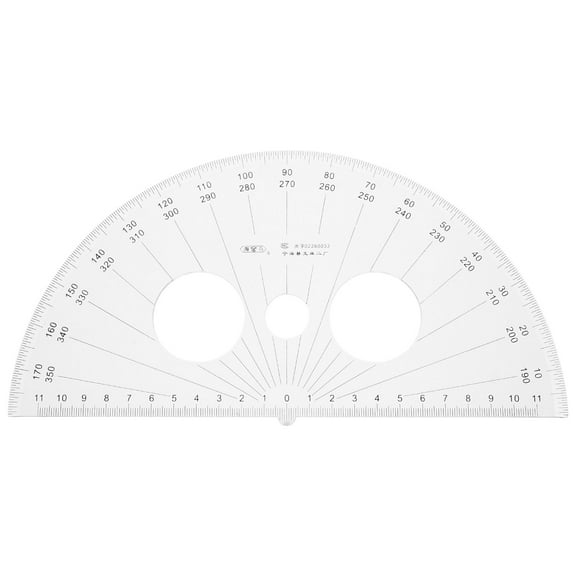 WHAMVOX 1Set Transparent Protractor for Drawing Tools Teachers Architects