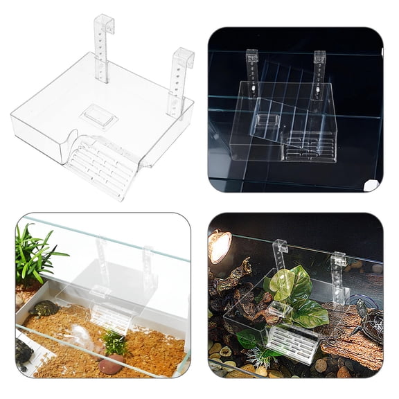 WHAMVOX 1Set Turtle Basking Platform Clear for Floating and Sunbathing in Reptile Enthusiast Tanks