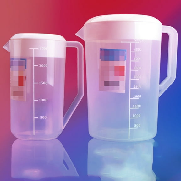 WHAMVOX 1Set Water Pitcher with Scale for Beverages with Large Capacity 13.2x8.9in