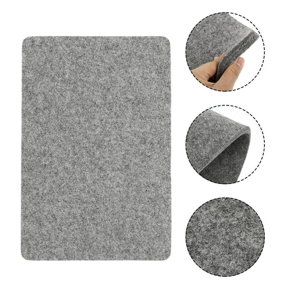 WHAMVOX 1Set Wool Pressing Mats Rectangular Grey Wool Felt Heat-resistant Avoids Shine Scorching For Home Use