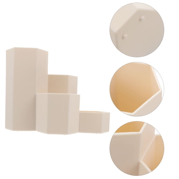 DECORNIJIA Stationery Organizer Desk Beige 1Pcs