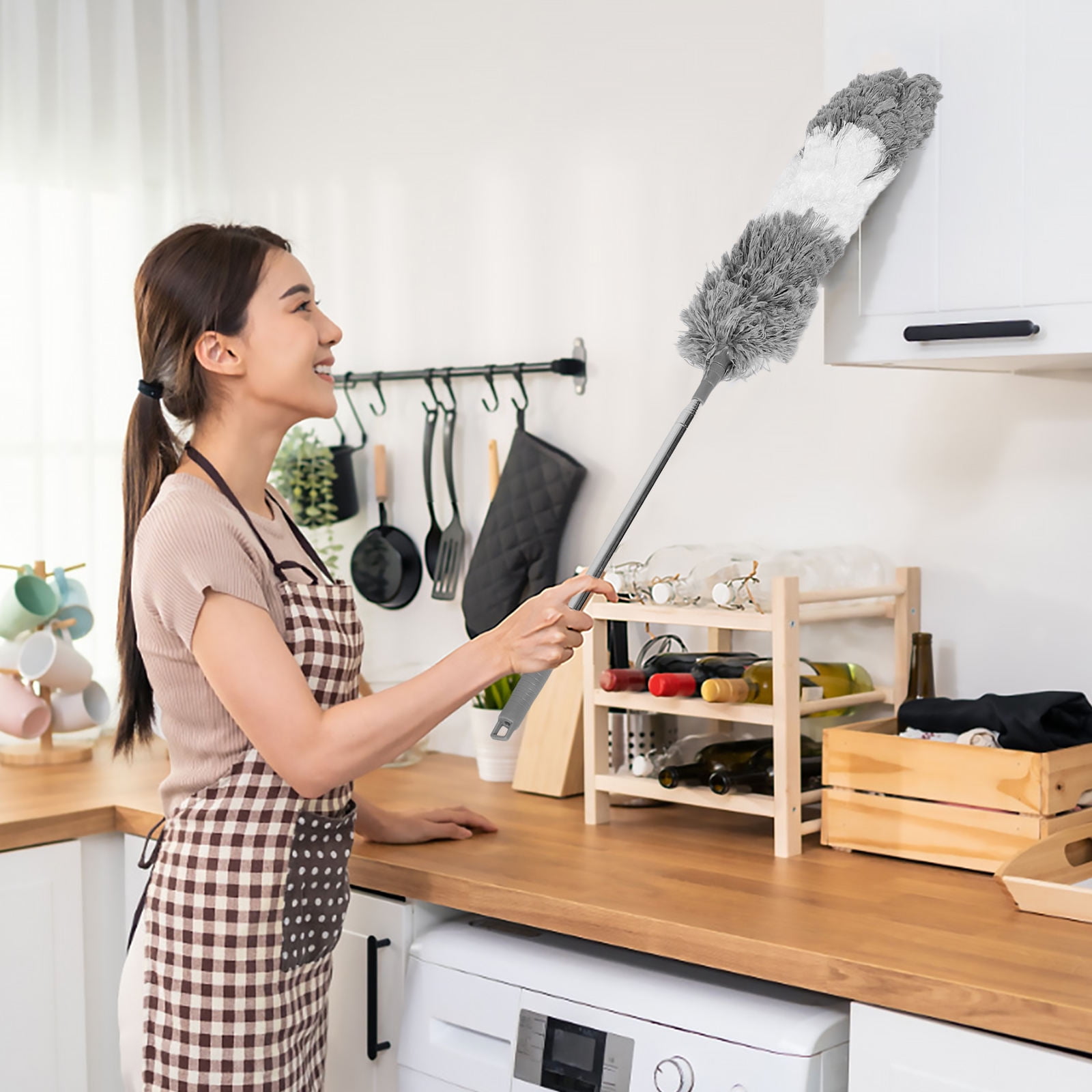 WHAMVOX 1pc Hand Duster Telescopic Dust Sweeper Dust Bendable Duster ...