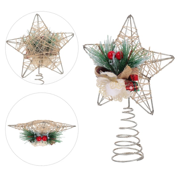 WHAMVOX Assorted Color Christmas Tree Star Topper 1Pack