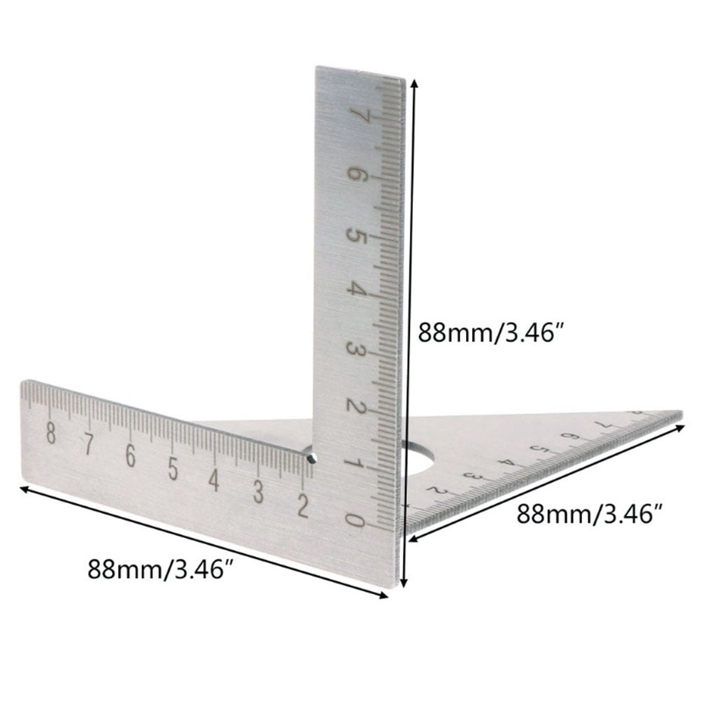 WHAMVOX 1pc L-square Stainless Steel Carpenter's L-square 90°45°Steel ...