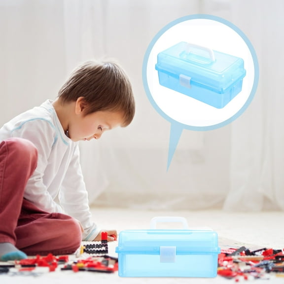 WHAMVOX 1pc Practical Tool Box Three-story Nail Art Tools Painting Tool Kids Block Storage Box