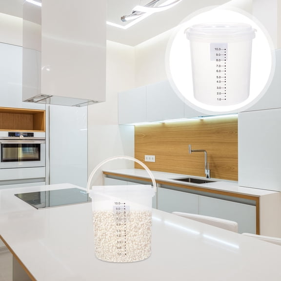 WHAMVOX 1pc - Rice Bucket Moisture- Rice Box Beans Storage Case (White)