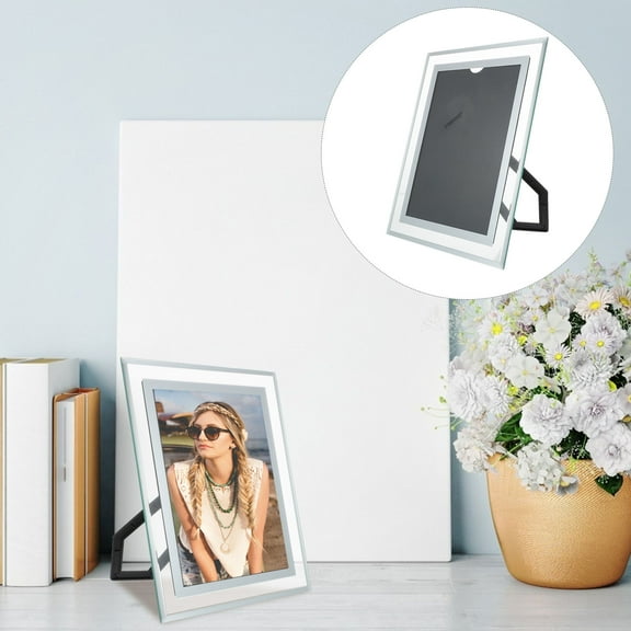 WHAMVOX 1pc Simple Style Photo Frame Desktop Photo Frame Decor Photo Display Container