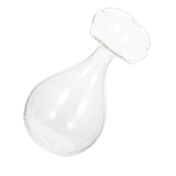 WHAMVOX 1pc Transparent Glass Vase for Desktop Flower Pot Holder Suitable for Home and Office