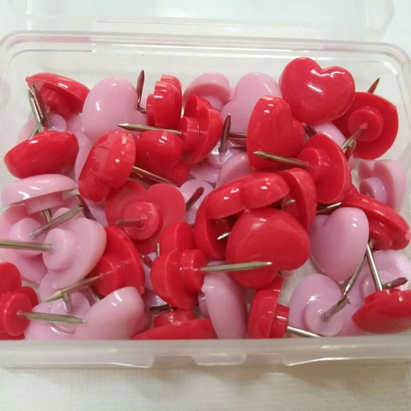 WHAMVOX 2 Boxes Drawing Pins Stationery Supplies Color Accessories Push Travel Pink