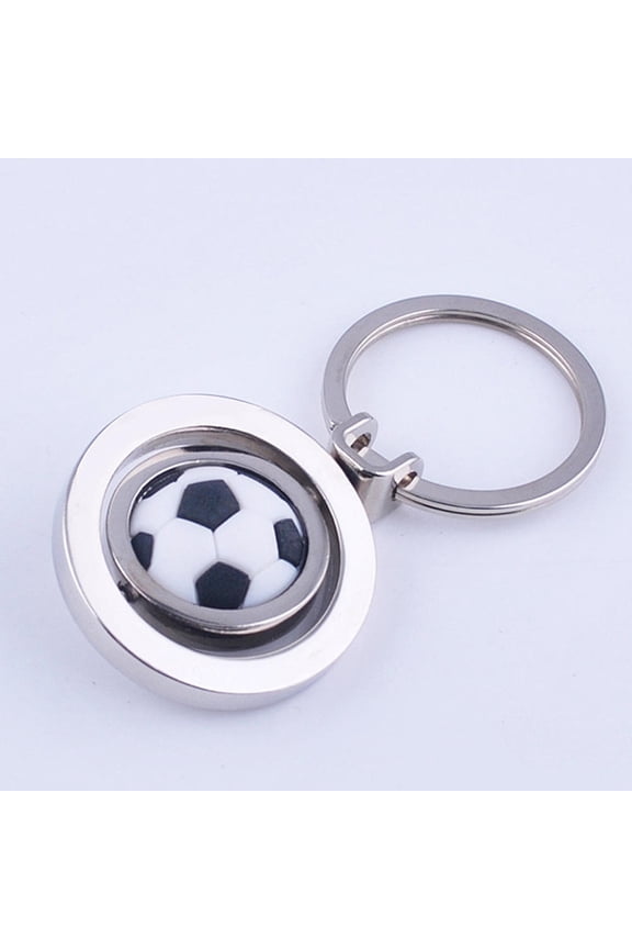 2 PCS Balls Football Keychain Sports Fan Keychains Atmosphere