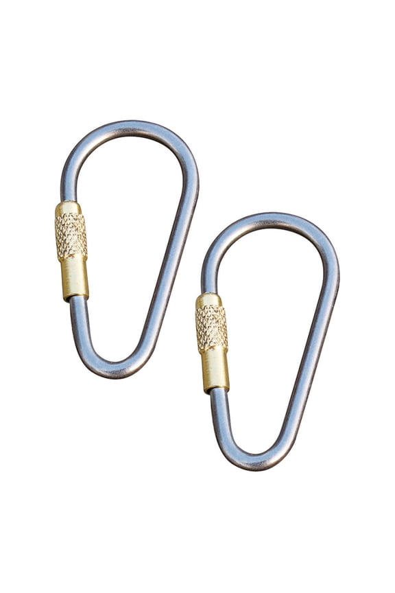 2 PCS Climbing Locking Hook Keychain Carabiner 4.75X2.35X0.5CM