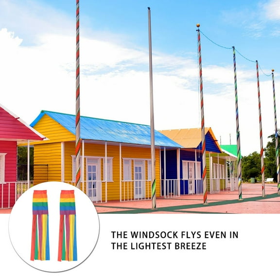 WHAMVOX 2 PCS Colorful Hanging Windsock Garden Flags Socks Outdoor Windsocks