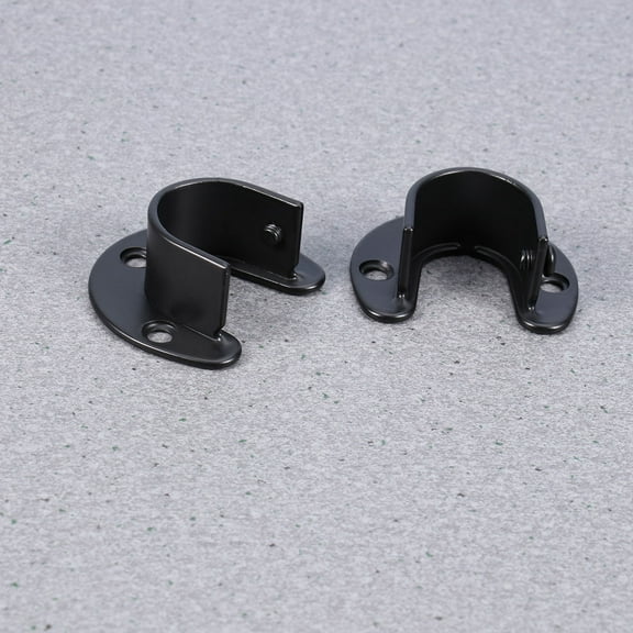 WHAMVOX  2 PCS Stainless Steel Coat Rod Seat Easy Installation Bracket