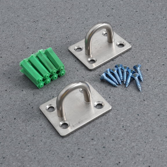ROMANSENTIAL 2 PCS U Shaped Ceiling Hook Stainless Steel for Home Decoration and Event Setup