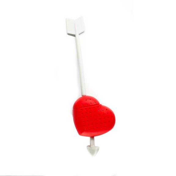 WHAMVOX 2 PCS Strainer Love Tea Drain Tea Colander 18.8*5.5*2.4cm Red