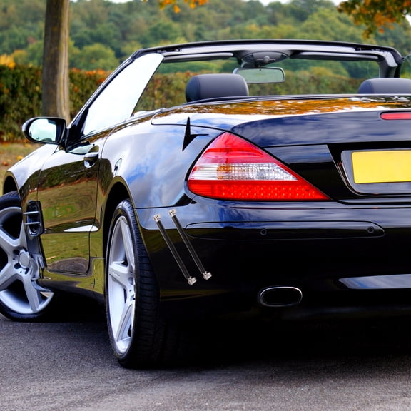 WHAMVOX  2 PCS Strut Brace Rod Car Mods Carbon Fiber Pull Cars Black