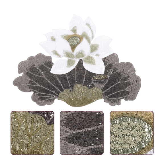 WHAMVOX 2-Pack Iron-On Leaf Embroidered Fabric Patches for Jackets, Clothes, Stylish Decorative Patch Set