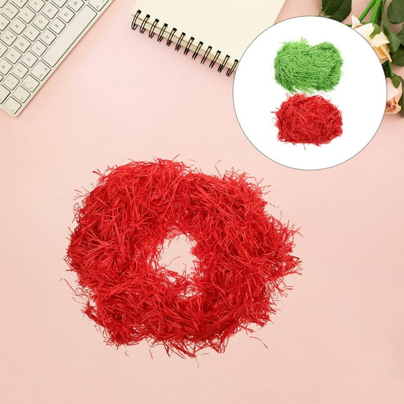 WHAMVOX 2 Packs Raffia Paper Shreds Strands Grass Stuffer Confetti 14oz/400g Filler For Basket Filling Jewelry Wrapping Birthdays Weddings Anniversaries Party Supplies