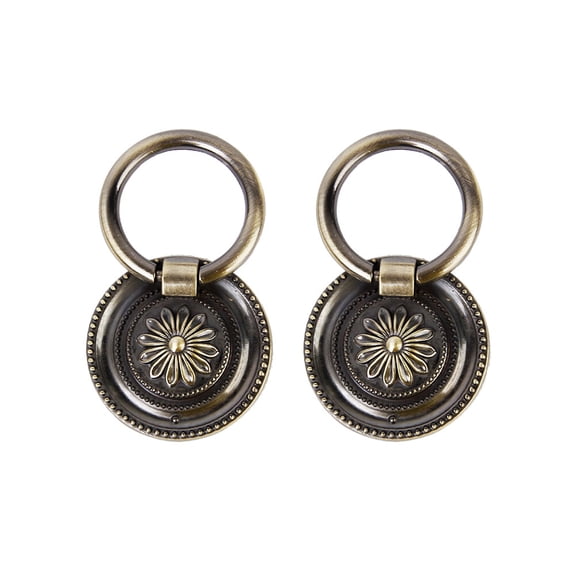 WHAMVOX  2 Pair Bronze Handle Period Furniture Handles Cupboard Drawer