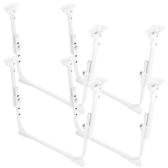 WHAMVOX  2 Pairs Foldable Table Legs Small Folding Adjustable Desk White