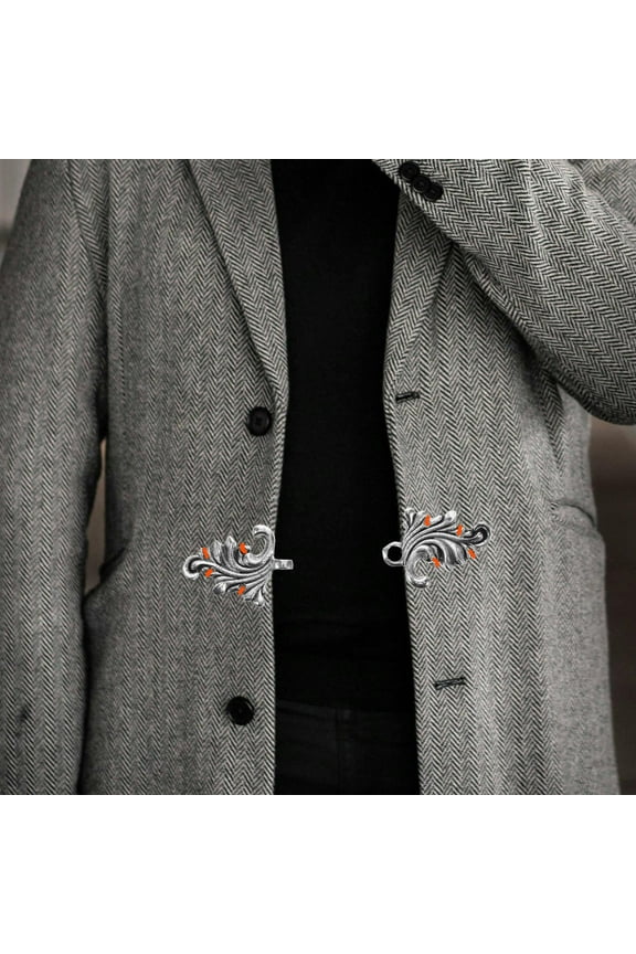 2 Pairs Of Retro Dress Cinch Clips Versatile Alloy Clips For Cardigans Shawls And Oversized Clothes Vintage Metal Buckles Small Snap Fastener For Clothes Fixing