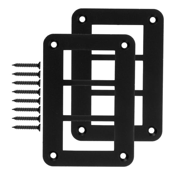 WHAMVOX 2 Pcs 3 Gang Rocker Switch Bracket Toggle Panel Mount Plate Black