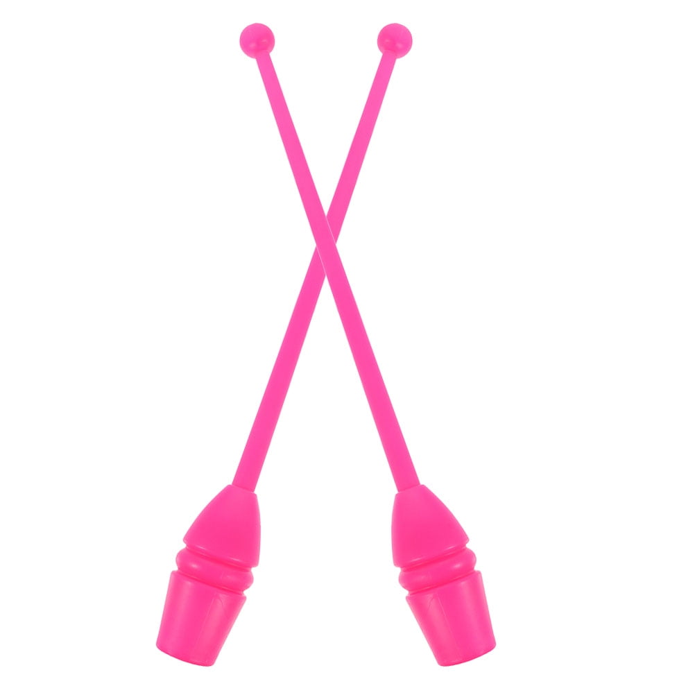 WHAMVOX  2 Pcs Adults Rhythmic Gymnastics Stick Colored Calisthenics Pole Fitness Child Pink