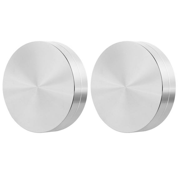 WHAMVOX  2 Pcs Aluminum Turntable Base Rotating Cake Plate Swivel Stand