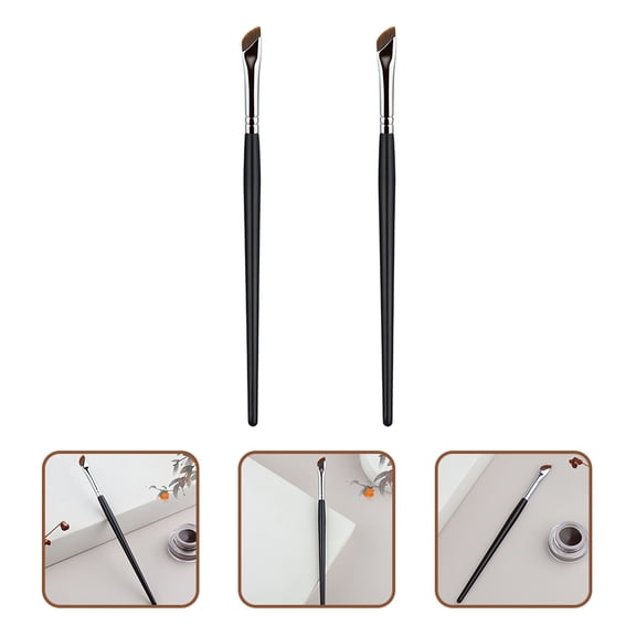 WHAMVOX 2 Pcs Angled Eyebrow Brush Women Makeup Fine Eyeliner Flat Concealer Miss