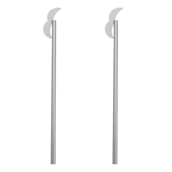 WHAMVOX 2 Pcs Bar Stainless Steel Stirring Paddle Flask Stirrer 6.5X6.5X26CM Silver