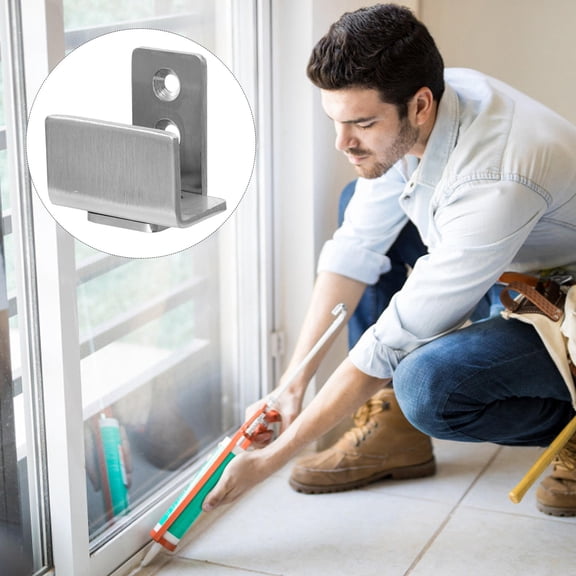 WHAMVOX 2 Pcs Barn Door Bottom Wheels Door Roller 4.5X2.5CM Silver