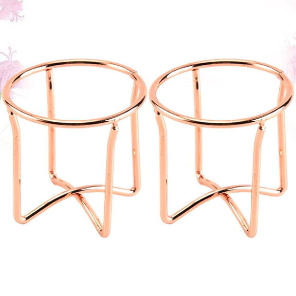 WHAMVOX 2 Pcs Beauty Storage Rack Make up Sponge Holder Makeup Golden