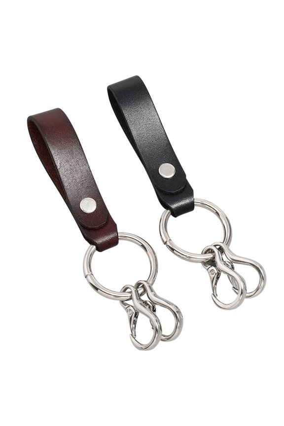 2 Pcs Belt Keychain Ornaments for Fashion Punk Style