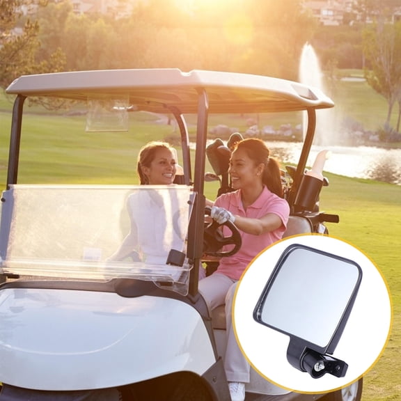 ROMANSENTIAL Traffic Mirror Car Mirror Black Glass 2Pack