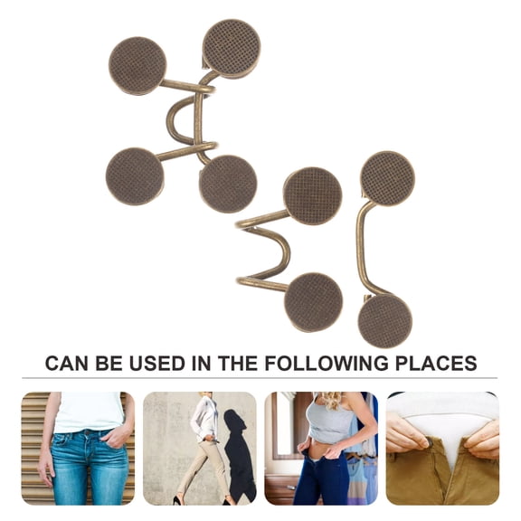 WHAMVOX  2 Pcs Button Extenders for Jeans Waist Buttons Trousers Clip