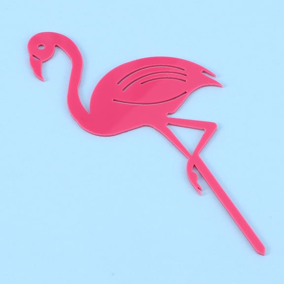 WHAMVOX 2 Pcs Cake Cupcake Toppers Flamingo Shaped Creative Cupcake Picks Decoration for Wedding Birthday Party Baby Shower Christmas(Pink)