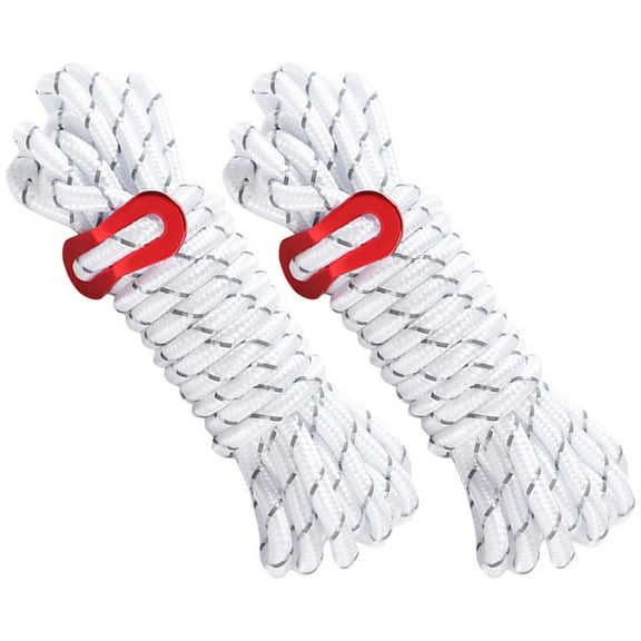 WHAMVOX 2 Pcs Camp Canopy Rope Tie Downs Wind Camping Tarp Accessories Child White