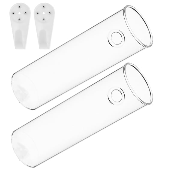 WHAMVOX 2 Pcs Clear Wall Hanging Vase Indoor Floral Container Transparent