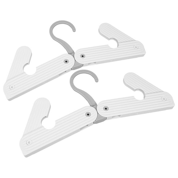 WHAMVOX 2 Pcs Collapsible Clothes Drying Mounted Folding Hanger Student