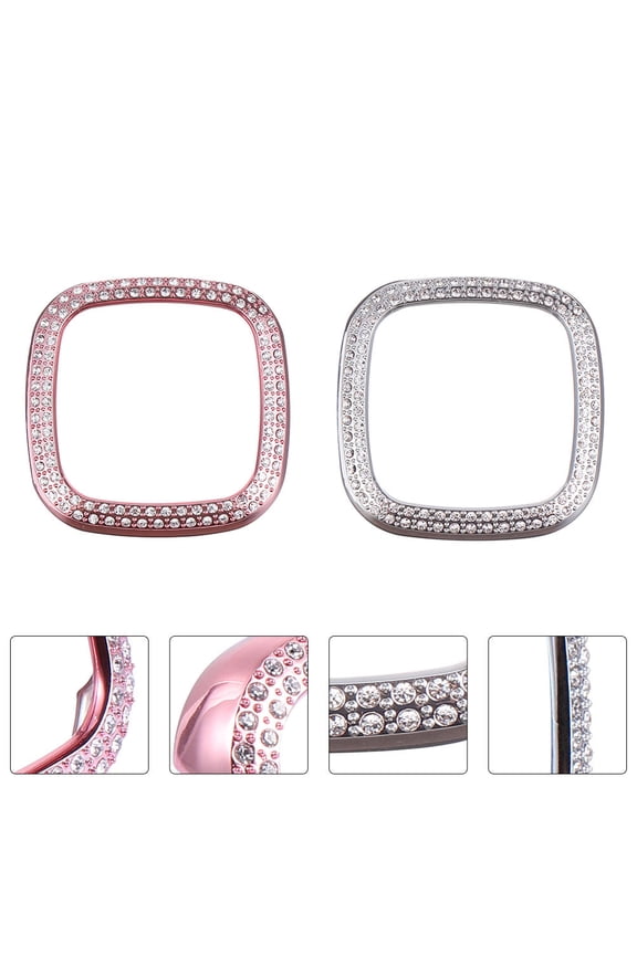 2 Pcs Watch Frame Cover Case and Band Insertion 4x4 cm Replacement Accessories for Smartwatch