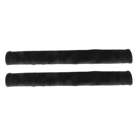 ROMANSENTIAL 2Pcs Black Refrigerator Door Handle Covers Soft Cloth Protectors for Kitchen Appliance Handles