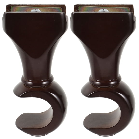 WHAMVOX 2 Pcs Curtain Rods Holder Curtain Rod Accessories 12.00X5.50X3.00CM Coffee